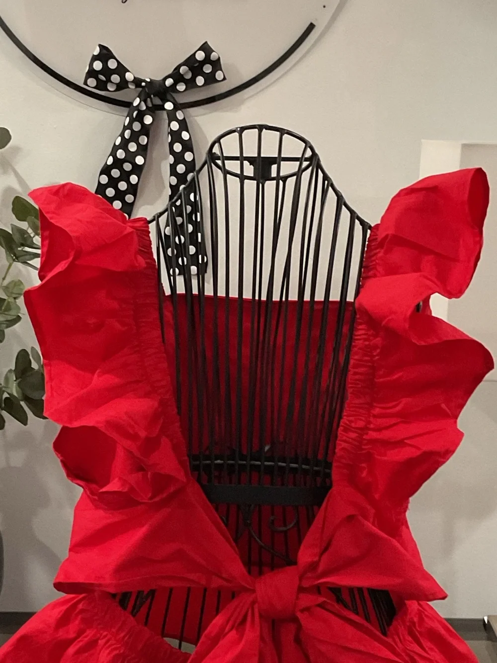 Red Ruffle Sleeve Top - Picture 4 of 6
